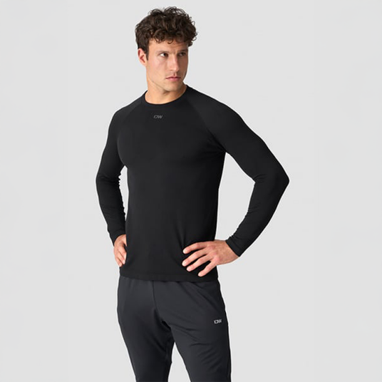 Icaniwill Stride Seamless Langermet Svart Large