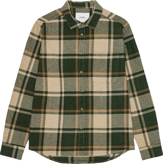 Les Deux   Flanellskjorte Check Flannel Shirt   Grønn