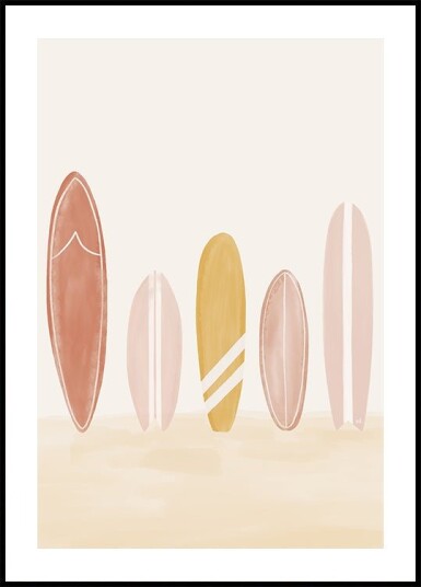 Boho Surfboards Plakat Plakat / 100x150cm