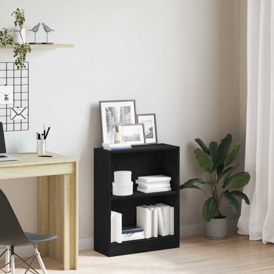 Bokhylle Svart 60x24x76 cm Konstruert tre