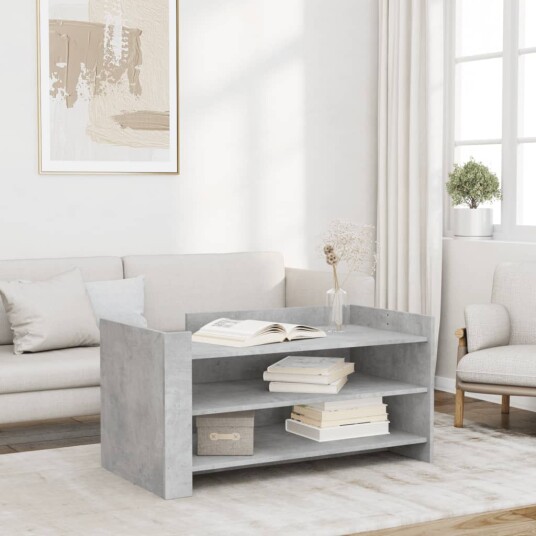  Salongbord betonggrå 100x50x50 cm konstruert tre 848349