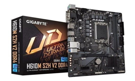 GIGABYTE H610M S2H V2 DDR4 - Intel H610 - Intel LGA1700 socket - DDR4 RAM - Micro-ATX