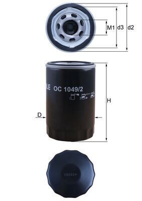Oljefilter MAHLE ORIGINAL OC 1049/2