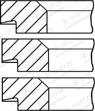 Stempelringsett GOETZE ENGINE 08-177405-00