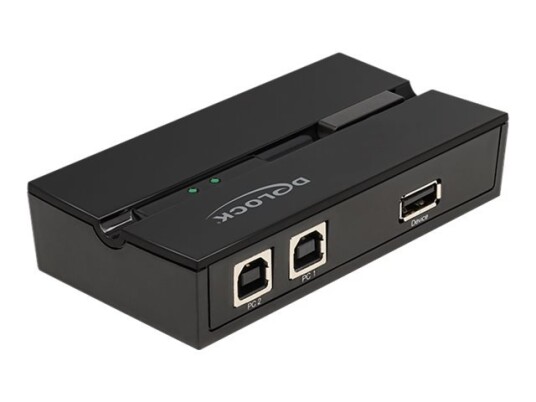 Delock - Usb-Periferdelesvitsj - 2 X Usb 2.0 - Veggmonterbar, Overflatemonterbar
