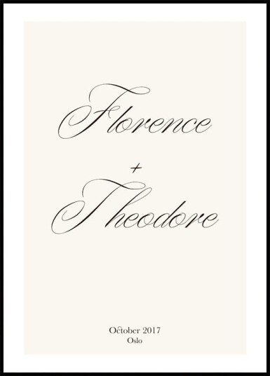 You + Me Couple Names Plakat Plakat / 30x40cm
