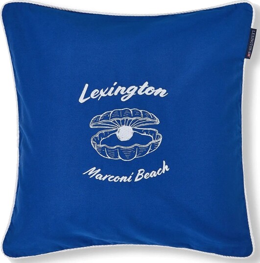 Lexington Home Blue Logo Organic Cotton Twill Pillow Cover Blue 50X50 Lexington Home Blue Logo Organic Cotton Twill Pillow Cover Blue 50X50
