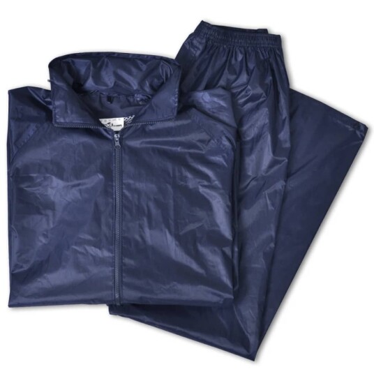 Herre Marineblå 2stk Regnsett med Hette XL Herre Marineblå 2stk Regnsett med Hette XL