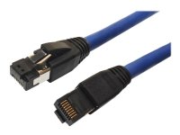 MicroConnect - Koblingskabel - RJ-45 (hann) til RJ-45 (hann) - 25 cm - S/FTP - CAT 8.1 - halogenfri, uten hindringer - blå