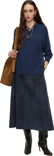 Joseph Helius skirt light suede 36 grå dame Joseph Helius skirt light suede 36 grå dame
