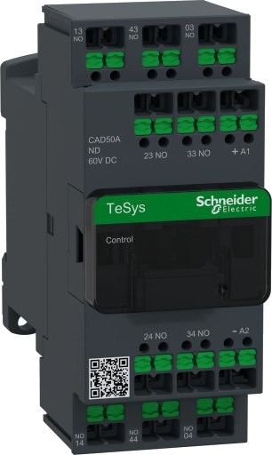 Schneider Electric Kontrollrelé Deca 5NO 0NC 3P 60V DC Snap-in, CAD50AND