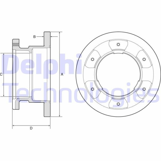 Bremseskive DELPHI BG9201 Bremseskive DELPHI BG9201