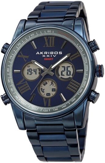Akribos XXIV Herreklokke AK1095BU Divers Blå/Stål Ø45 mm Akribos XXIV Herreklokke AK1095BU Divers Blå/Stål Ø45 mm