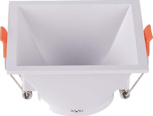 V Tac GU10 innfellingsspot   Firkantet hvit IP20 hull: 83x83mm uten lyskilde