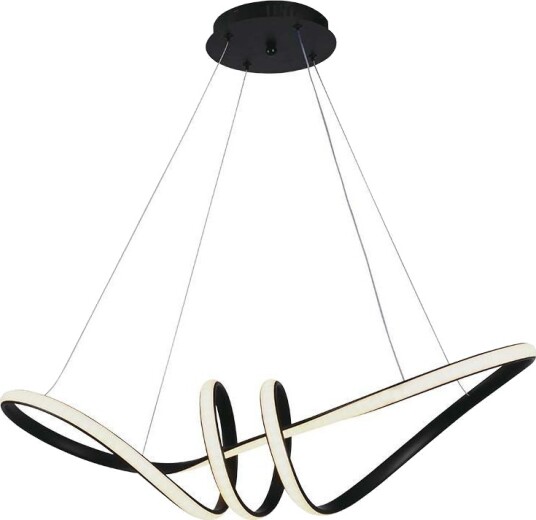 72cm 24W dekorativ LED pendel   Sort 3240lm 3000K IP20 inkl. lyskilde   Kulør : Varm