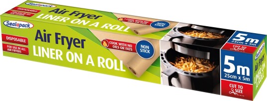 Bakepapir til Airfryer SEALAPACK Disposable Liner Roll 5m x 25cm