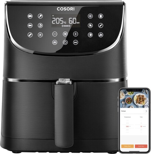 Cosori Smart Airfryer 5,5L med appkontroll og 11 forhåndsinnstillinger Cosori Smart Airfryer 5,5L med appkontroll og 11 forhåndsinnstillinger