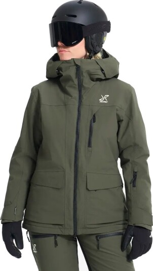 RevolutionRace AccXel Insulated 2L Ski Jacket Dame Kambaba Green Størrelse:XS   Skalljakke Turjakke & Vindjakke