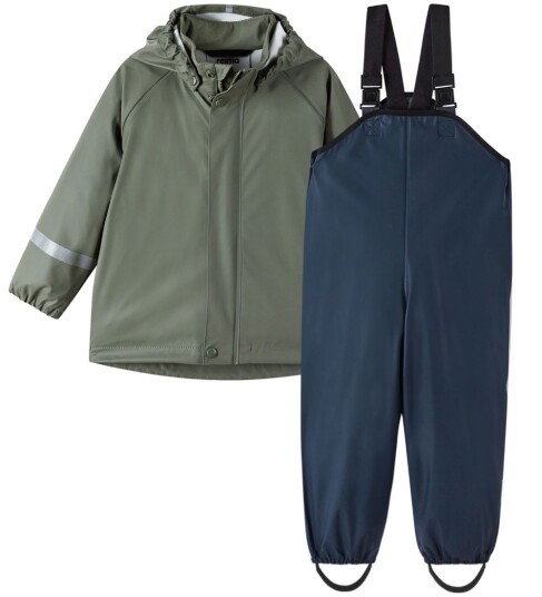 Reima Kids' Rain Outfit Tihku 86, Green