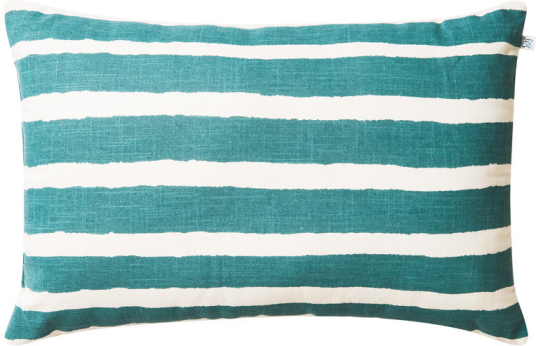 Chhatwal & Jonsson Block Stripe utendørspute 40x60 cm Heaven blue off white