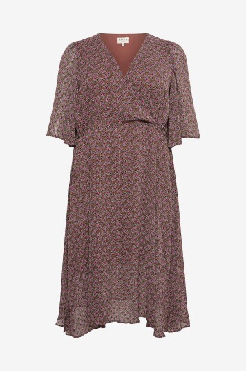 KAFFE Curve - Kjole kcCata Midi Dress - Brun