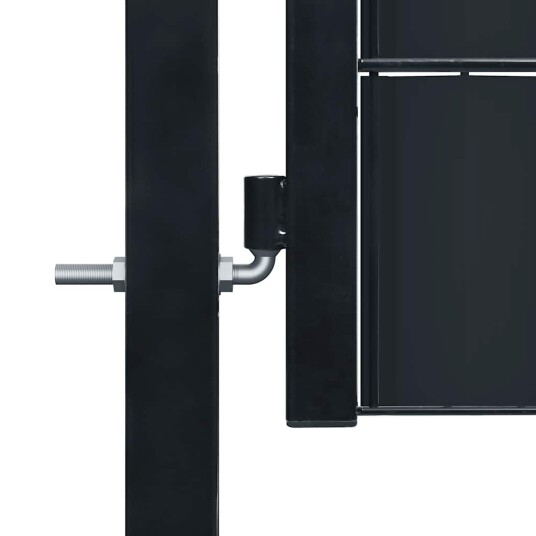 vidaXL Hageport PVC og stål 100x204 cm antrasitt