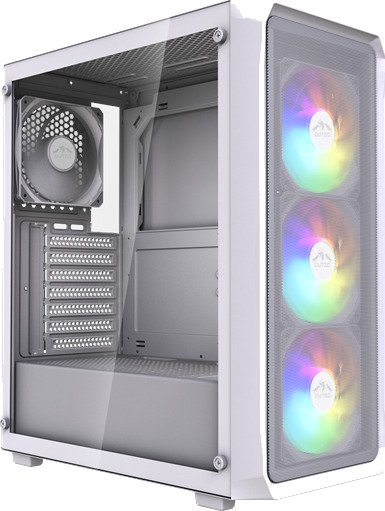 DUTZO C322 Mesh ARGB Kabinett Miditower Hvit C322_MESH_ARGB-W