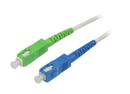 Fo 1-Fiber Patchk. 5Mtr.Sc-Sc(Apc8grad) 9/125U Skråskåret Synergy21,