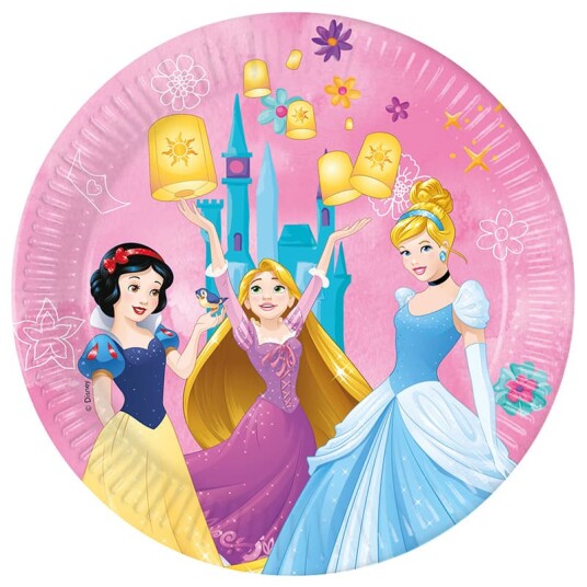 Globos Europe Papptallerkener Disneyprinsesser - 8-pakning Globos Europe Papptallerkener Disneyprinsesser - 8-pakning