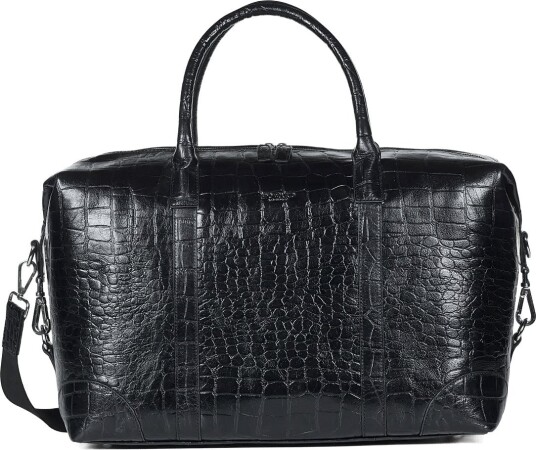 Howard London Weekend Leather Bag Rupert   BLACK   One Size