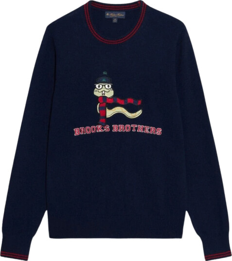 Brooks Brothers Herre Strikkevarer Blå XL,