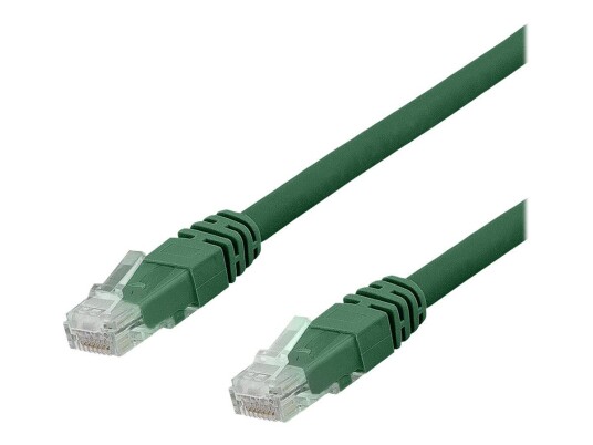 Deltaco Cat6a Koblingskabel 50 cm RJ-45 Halogenfri Grønn