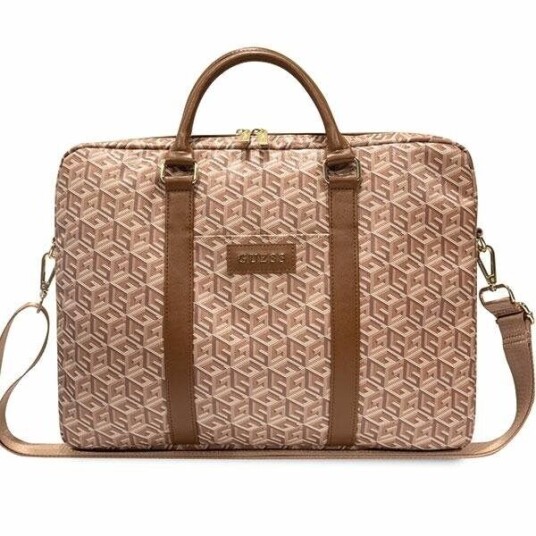 Guess Gcube Stripes Laptopveske 16" Beige GUE002884