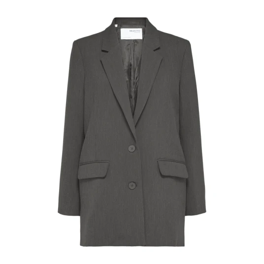 Selected Slfrita Ls Relaxed Blazer Dgm Noos - Grey - 36 Selected Slfrita Ls Relaxed Blazer Dgm Noos - Grey - 36