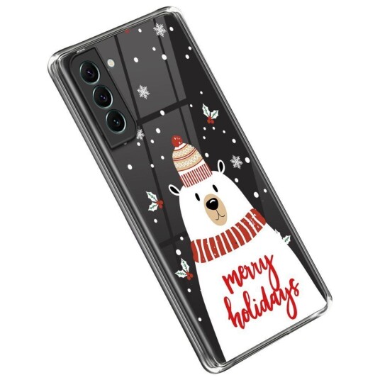 INCOVER Samsung Galaxy S22 TPU Plast Jul Deksel - Merry Christmas - Isbjørn