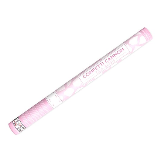 PartyDeco Konfettikanon Roseblad Hvit - 60 cm