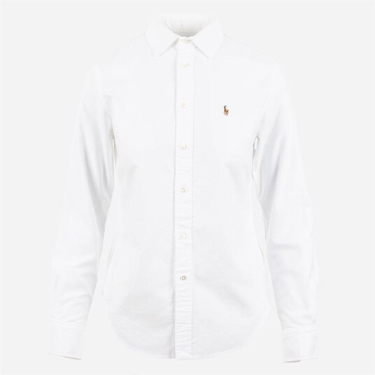Ralph Lauren Ls Crlte St-Long Sleeve-Button Front Shirt Bsr White