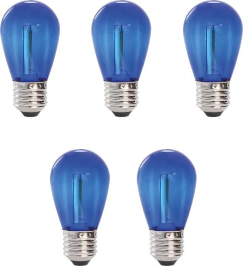 Lightson LED-Lampe Deco 5122 E27, 30 lm, 0,3 w, 5-Pakning Blå