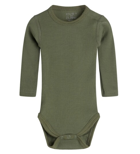 Hust and Claire Body L/æ Berry Rib Ull Dusty Green Hust and Claire 68 Langermet Body Grønn 62