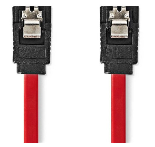 Nedis SATA 7-Pin Kabel 0.50 m Rød Flatt 3 Gbps Nedis SATA 7-Pin Kabel 0.50 m Rød Flatt 3 Gbps