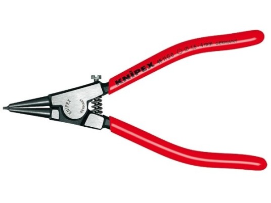 Knipex 46 11 G0, Låseringtang, Kromvanadiumstål, Plast, Rød, 140 Mm, 87 G