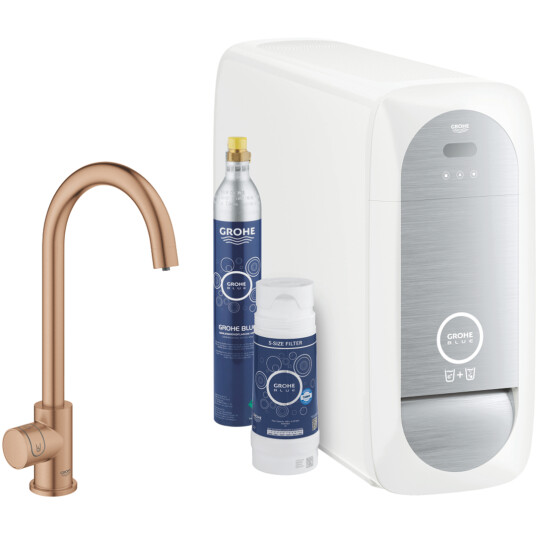 GROHE BLUE HOME MONO KJØKKENARMATUR M/C-TUT BØRSTET WARM SUNSET