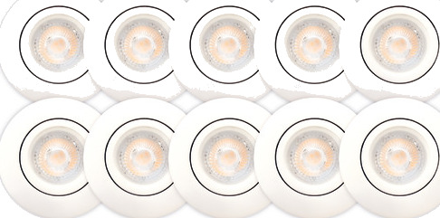 Scan Products Luna Quick Install 2.0 downlight 3000K matt hvit 10 stk