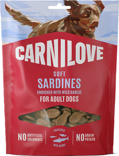 Carnilove Hundegodbitter med Sardiner og Vill Hvitløk 200g Carnilove Hundegodbitter med Sardiner og Vill Hvitløk 200g
