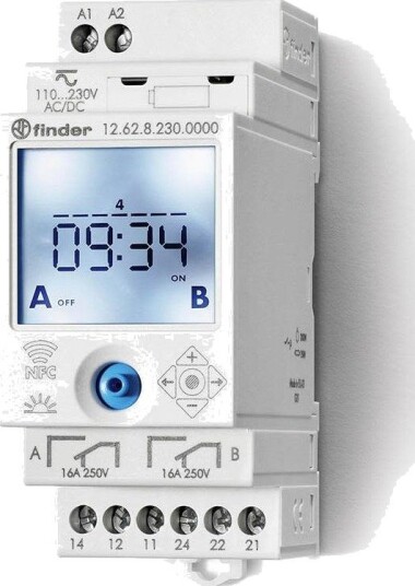 Finder 126282300000 Koblingsur 16A, 110…230Vac/Dc Finder 126282300000 Koblingsur 16A, 110…230Vac/Dc