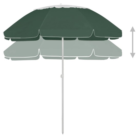 vidaXL Strandparasoll grønn 300 cm vidaXL Strandparasoll grønn 300 cm