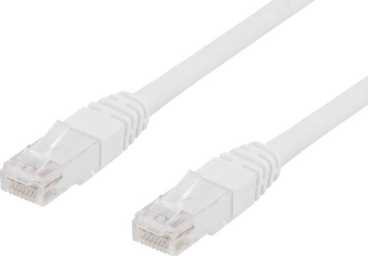 Deltaco Koblingskabel Rj 45 Cat 6 Utp Hvit 3 M