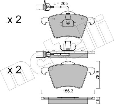 METELLI 22 0550 1 Bremseklosser