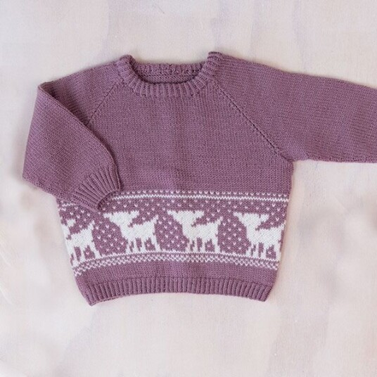 Bluum Strik Strikkegenser Bambi - garnpakke i Bluum Pure Eco Baby Wool
