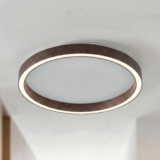Taklampe Lucande Rotundo dimmbar Brun / Rust Stue Plast Moderne 6.5 Brun / Rust